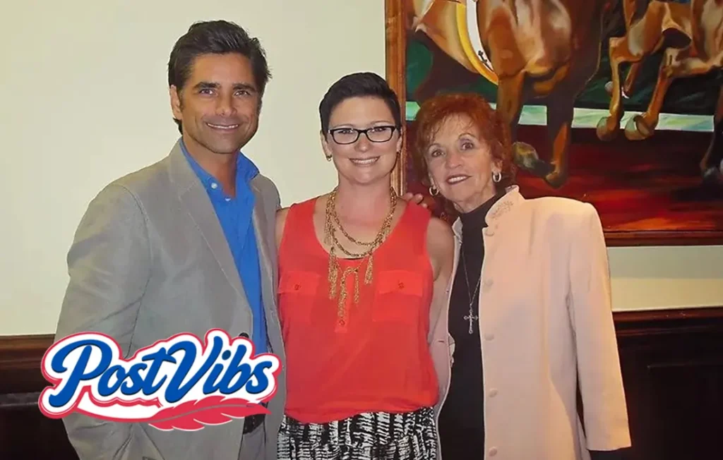Loretta Stamos with John Stamos and family at a gathering